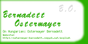 bernadett ostermayer business card